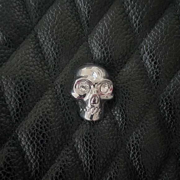 Goth Elvira Lux de Ville Skull purse no longer on website medium Coffin Shape! - Picture 3 of 4